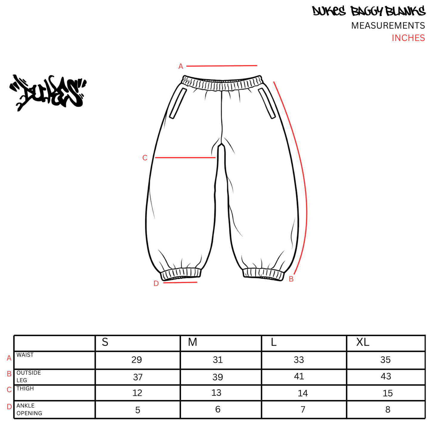 dukes blanks - black