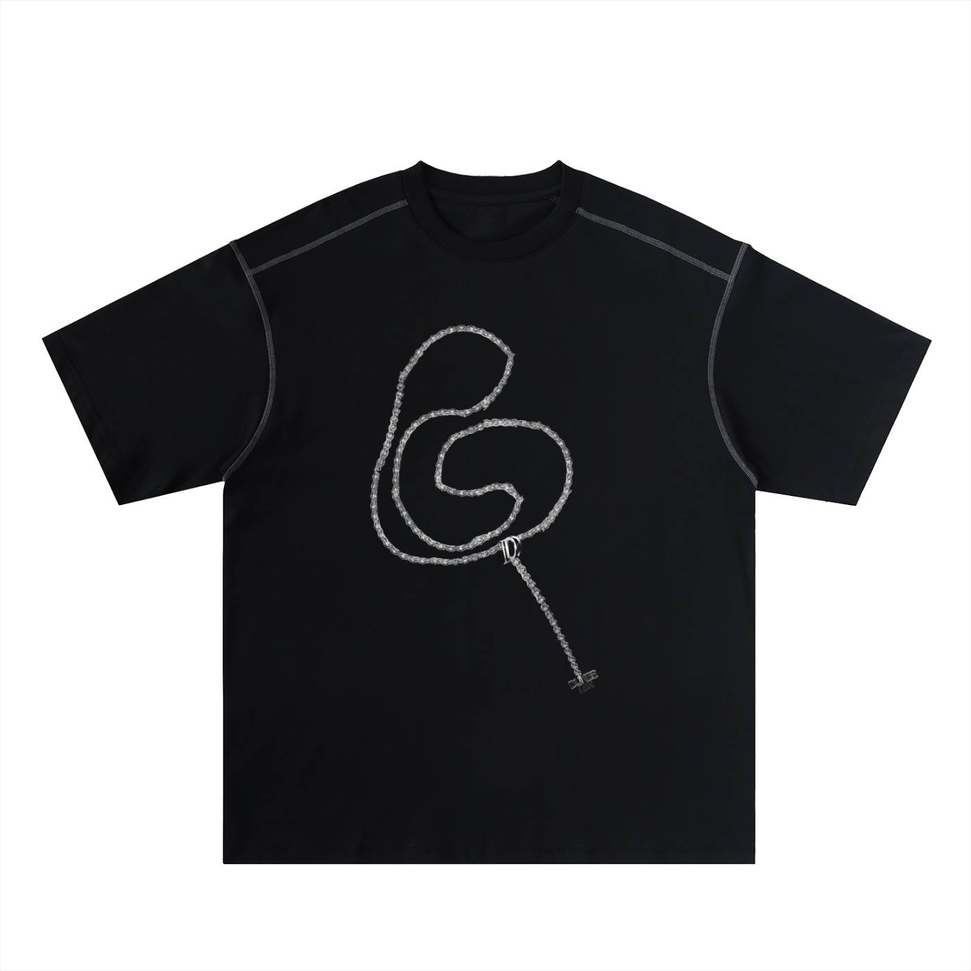 dukes.ldn chain tee - black