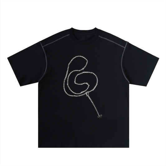 dukes.ldn chain tee - black