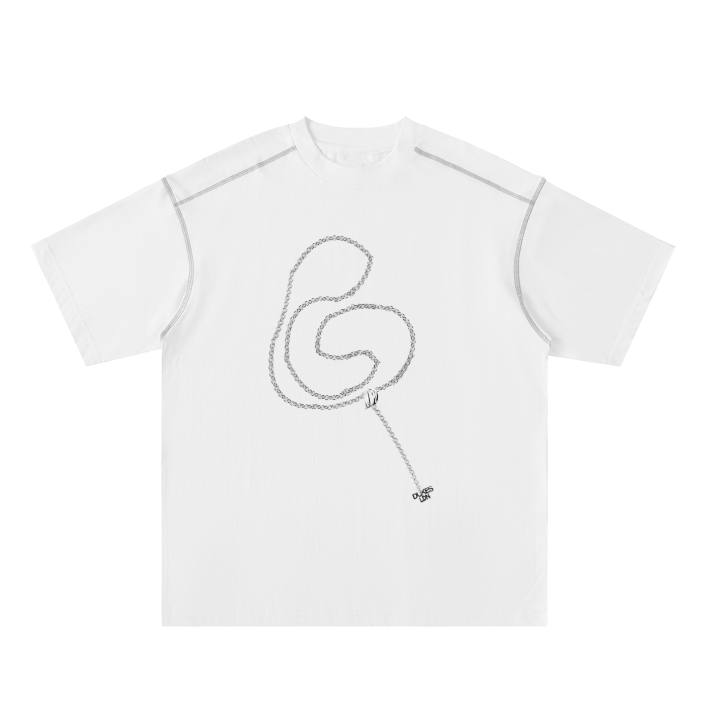 dukes.ldn chain tee - white