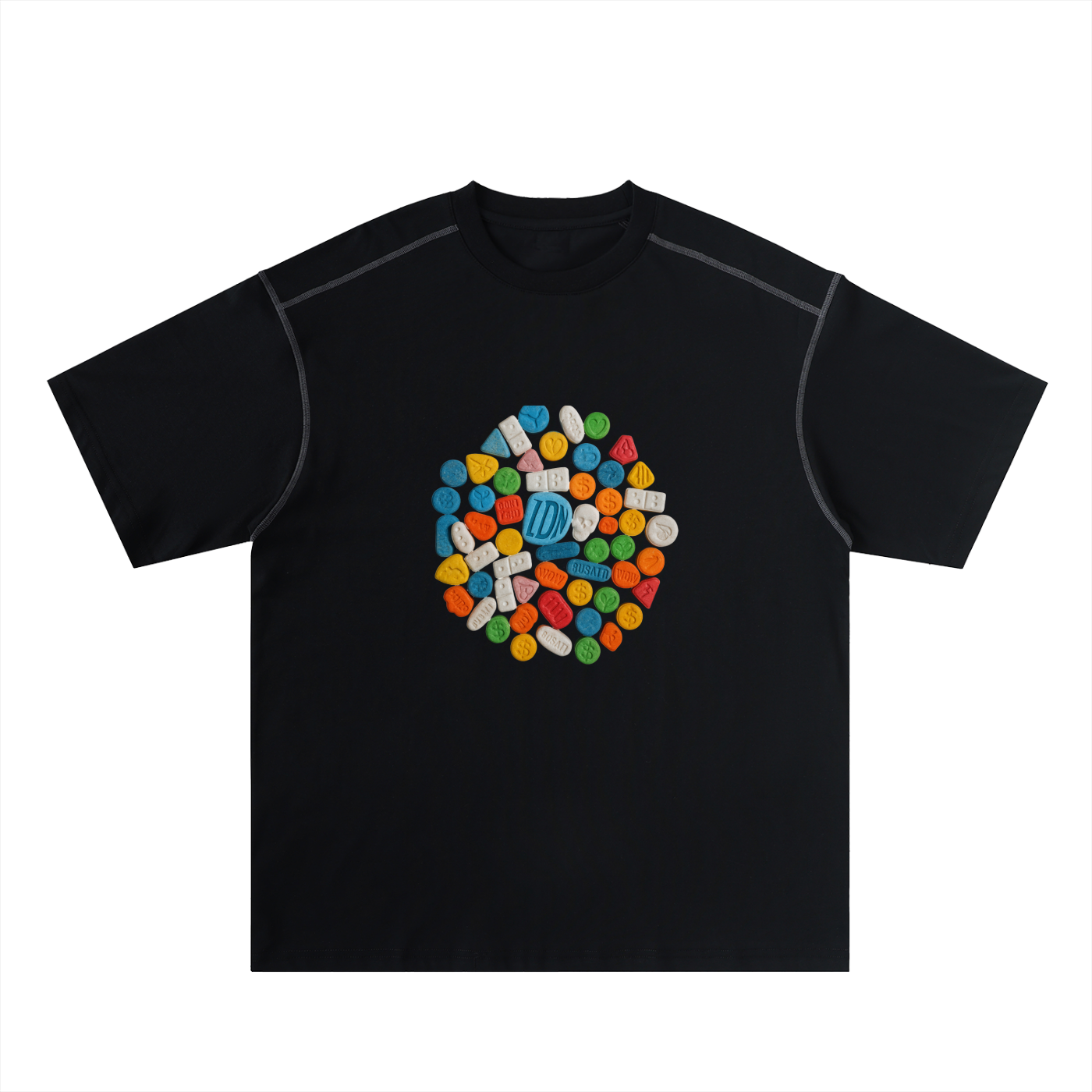dukes.ldn sweets tee - black