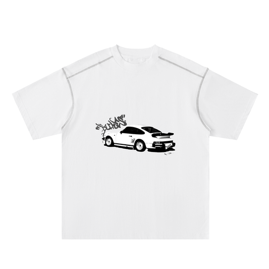 dukes.ldn car tee - white
